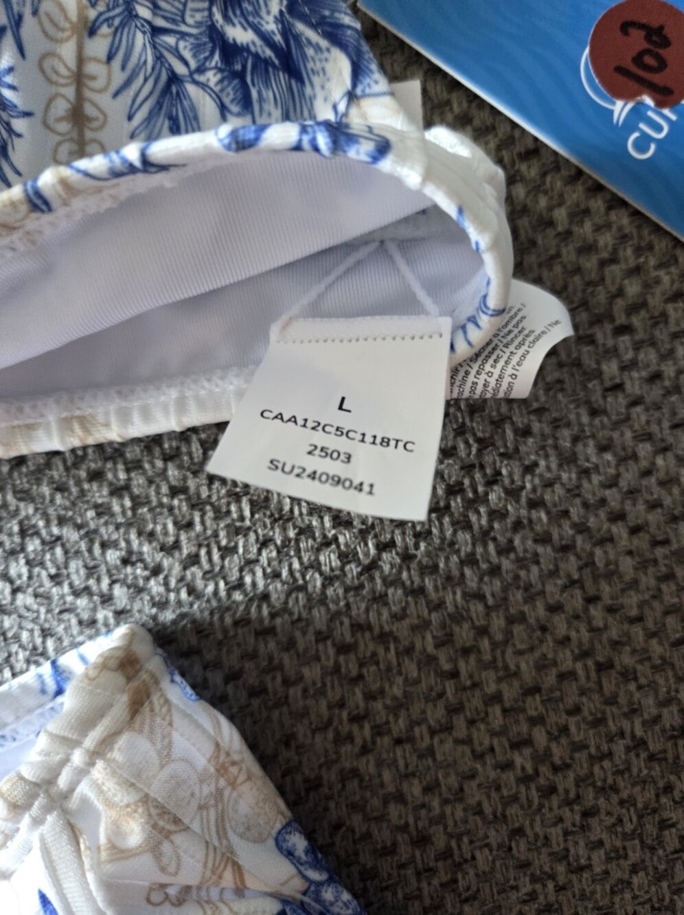 NWT Cupshe Floral Ribbed Bikini Set - Picture 6 of 6
